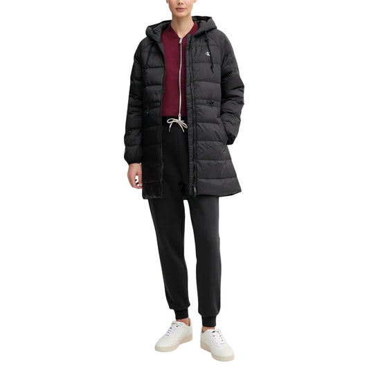 Calvin Klein Jeans Giubbotto Donna Nero Cerniera Maniche Lunghe Scollo Tondo Cappuccio Tasche Anteriori Poliammide 100% Autunno Inverno LV047C523G