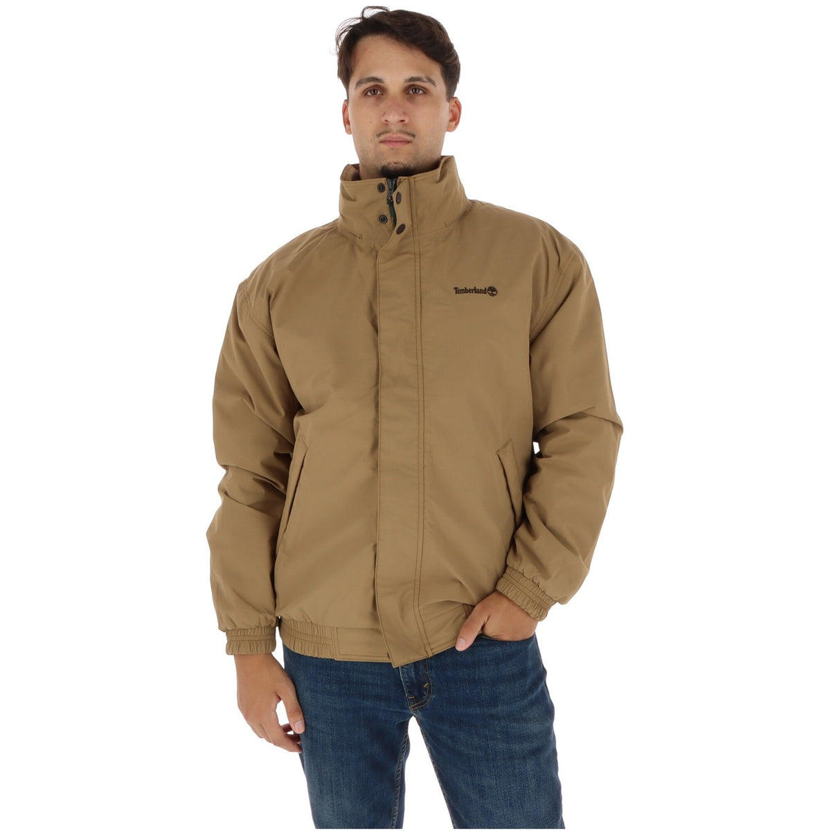 Giubbotto bomber beige uomo Timberland – Bomber impermeabile e antivento TBC0YH78.