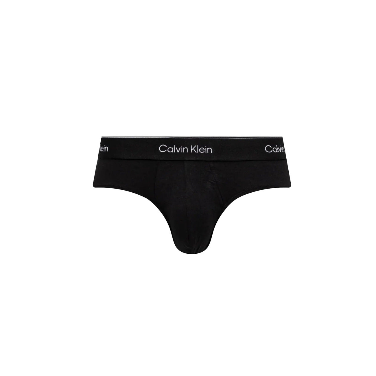 Slip Calvin Klein Underwear classici uomo neri confezione da 3 con elastico logo 95% cotone - dettaglio elastico
