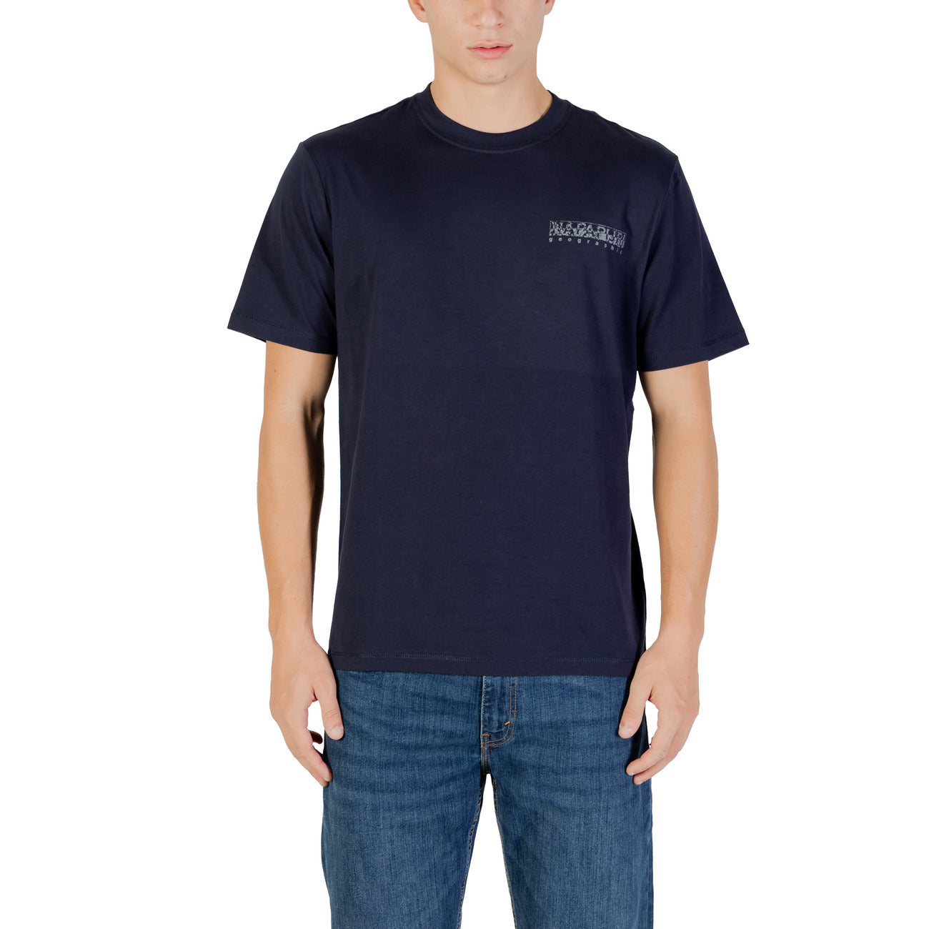 Napapijri T-Shirt Uomo Nera Stampa Manica Corta Scollo Tondo 100% Cotone NP0A893U