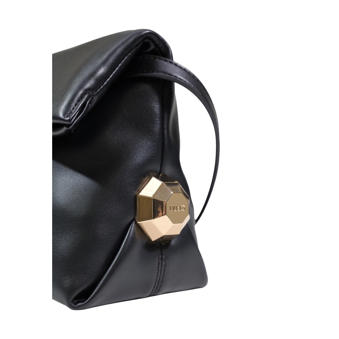 Borsa Liu Jo BETTER donna nera a mano con tracolla tasca interna 100% poliuretano - vista laterale dettaglio