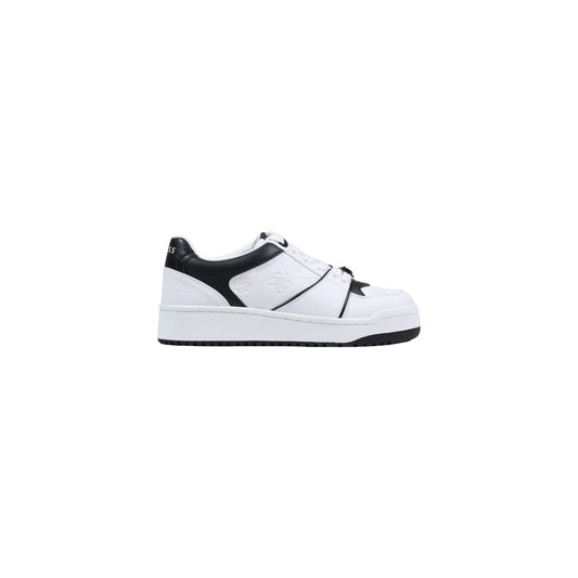 Sneakers Guess donna bianche con dettagli neri lacci scarpe basse sportive 80% poliestere 20% poliuretano - vista laterale