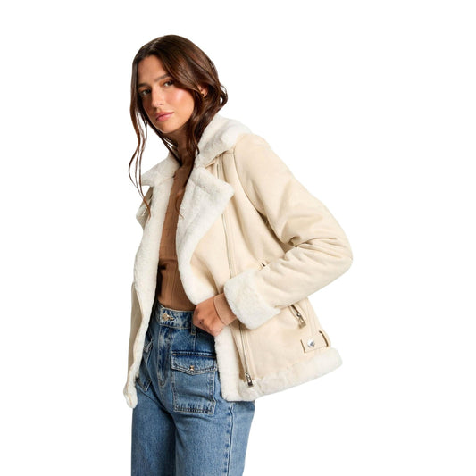 Morgan De Toi Giacca con zip effetto scamosciato Donna