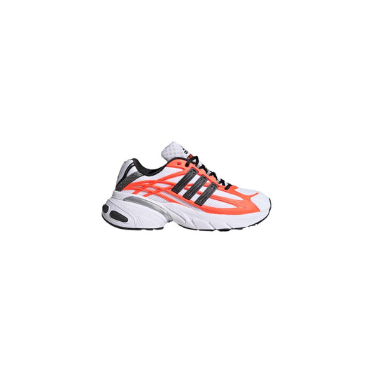Sneakers uomo bianchi adidas Originals Adistar XLG 2.0 HQ7468. Scarpe da ginnastica traspiranti in tessuto mesh e sintetico con dettagli arancioni Solar Orange, suola ammortizzata Adiprene e cage in RPU.