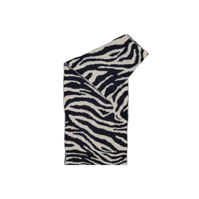 Pieces Sciarpa Donna Nero con Stampa - Sciarpa Poliestere Acrilico Elastan