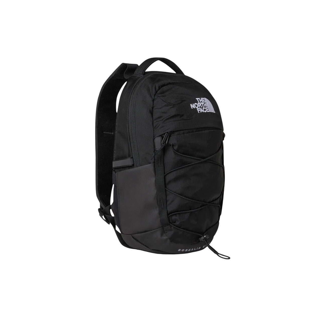 The North Face Borealis Mini Backpack, zaino piccolo multi-tasche con cordini Bungee esterni e scomparti con zip; resistente, leggero e ideale per il tempo libero. Vista laterale frontalen
