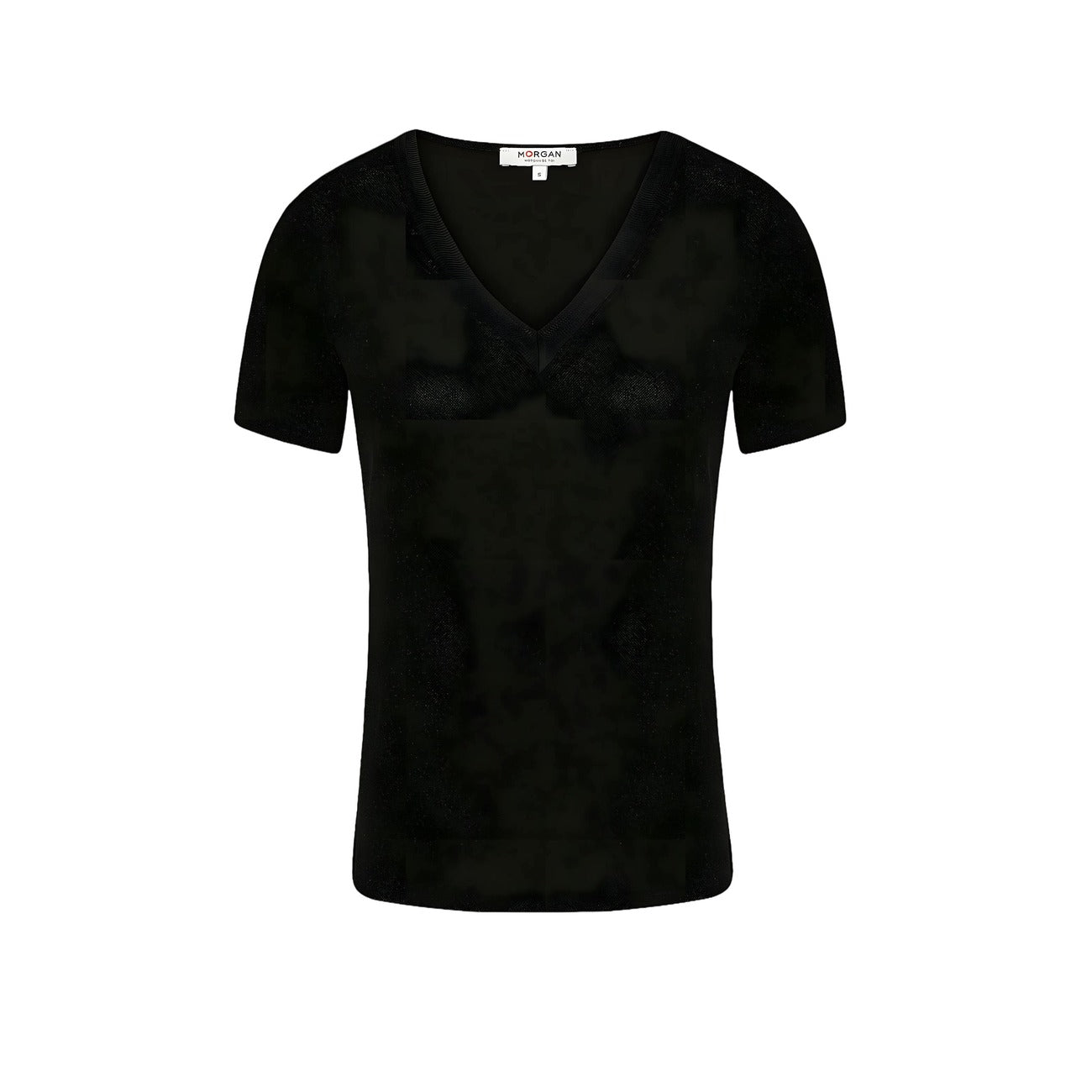 Morgan De Toi T-Shirt Donna Azzurra Manica Corta Scollo a V 100% Poliestere Primavera/Estate 212-DIWI