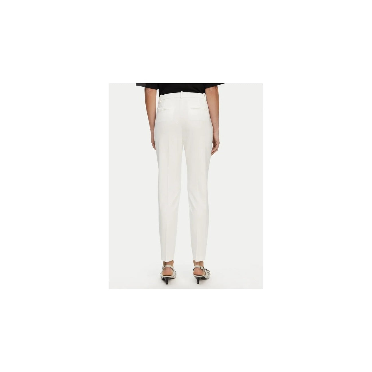 Pinko Pantaloni Donna Bianco Viscosa Nylon Elastan Primavera Estate V_32677