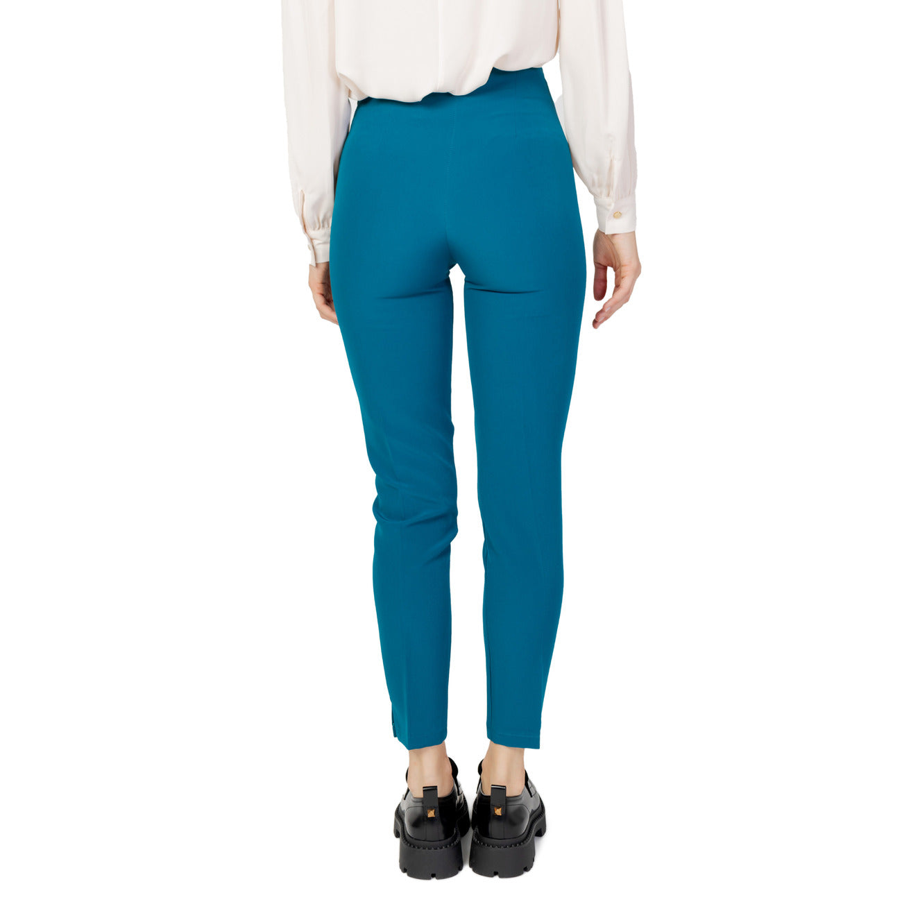 Hanny Deep Pantaloni Donna Verde Monocromo Cerniera 88% Poliestere 12% Lycra Primavera/Estate F876YBDHD3251C