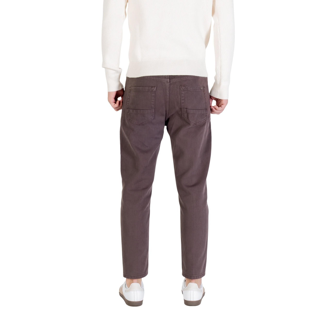 Gianni Lupo Jeans Uomo Marroni in Cotone 100% con Zip e Bottone Tasche Anteriori e Posteriori GL6228Q-F25