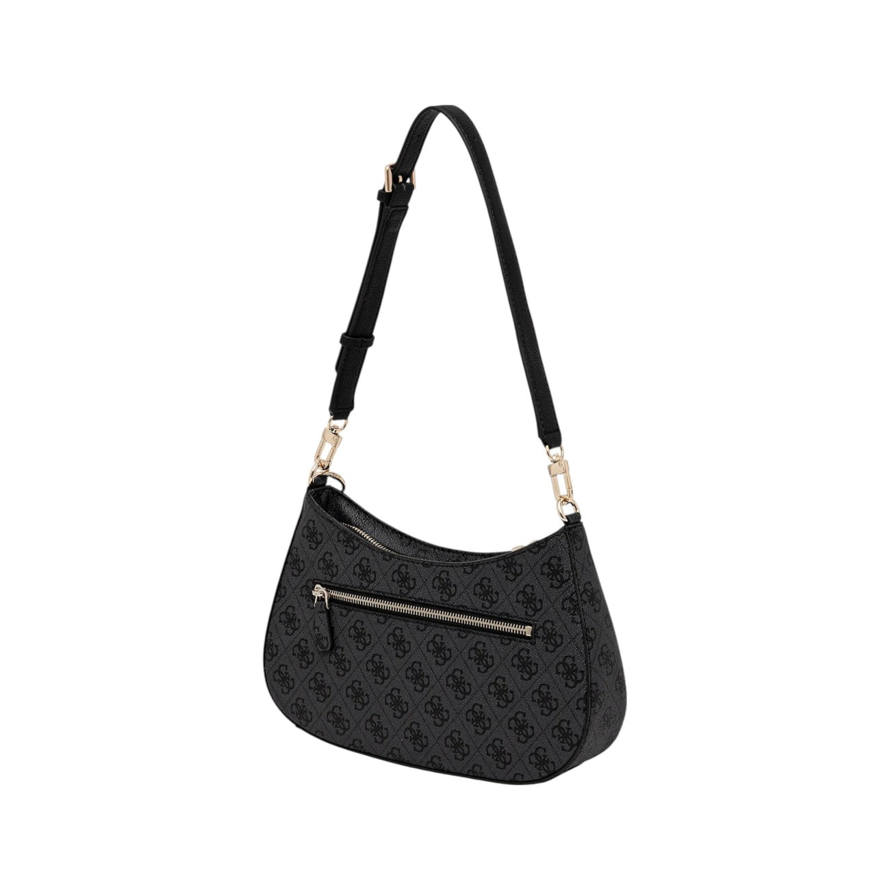 Borsa Guess donna grigia con stampa 100% poliuretano - vista posteriore retro con tracolla

