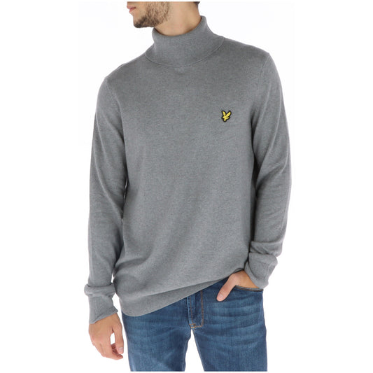 Lyle & Scott Maglia Uomo Grigio Collo Alto Manica Lunga Cotone Lana Merino Autunno Inverno KN2103VC