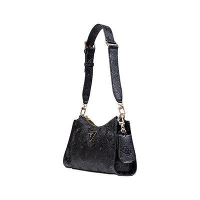 Guess Borsa Donna Nera a Mano - Borsa con Cerniera e Tasche Interne Esterne 25x15x5cm