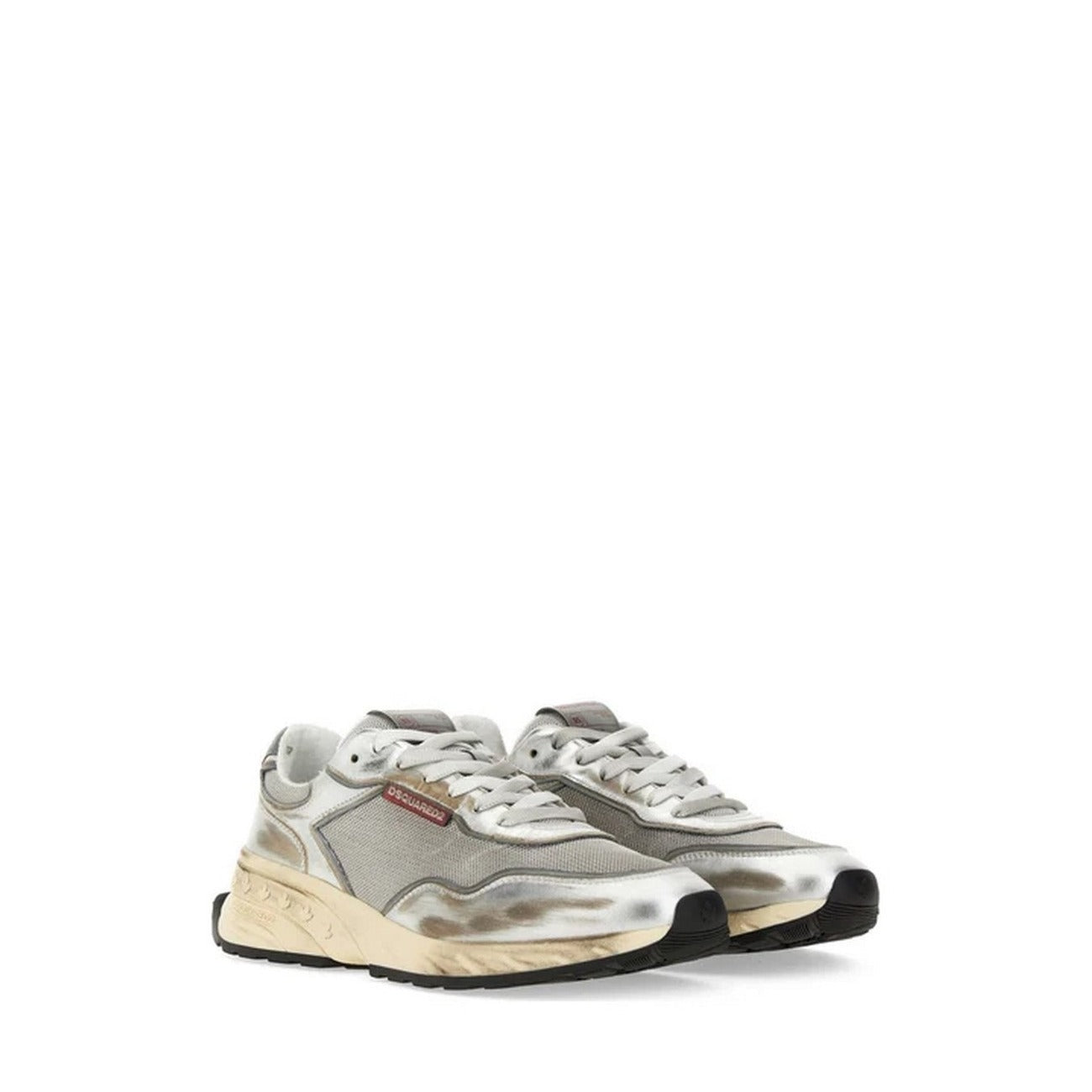 Dsquared2 Sneakers Uomo Grigie con Lacci - Sneakers Pelle Poliestere Poliuretano