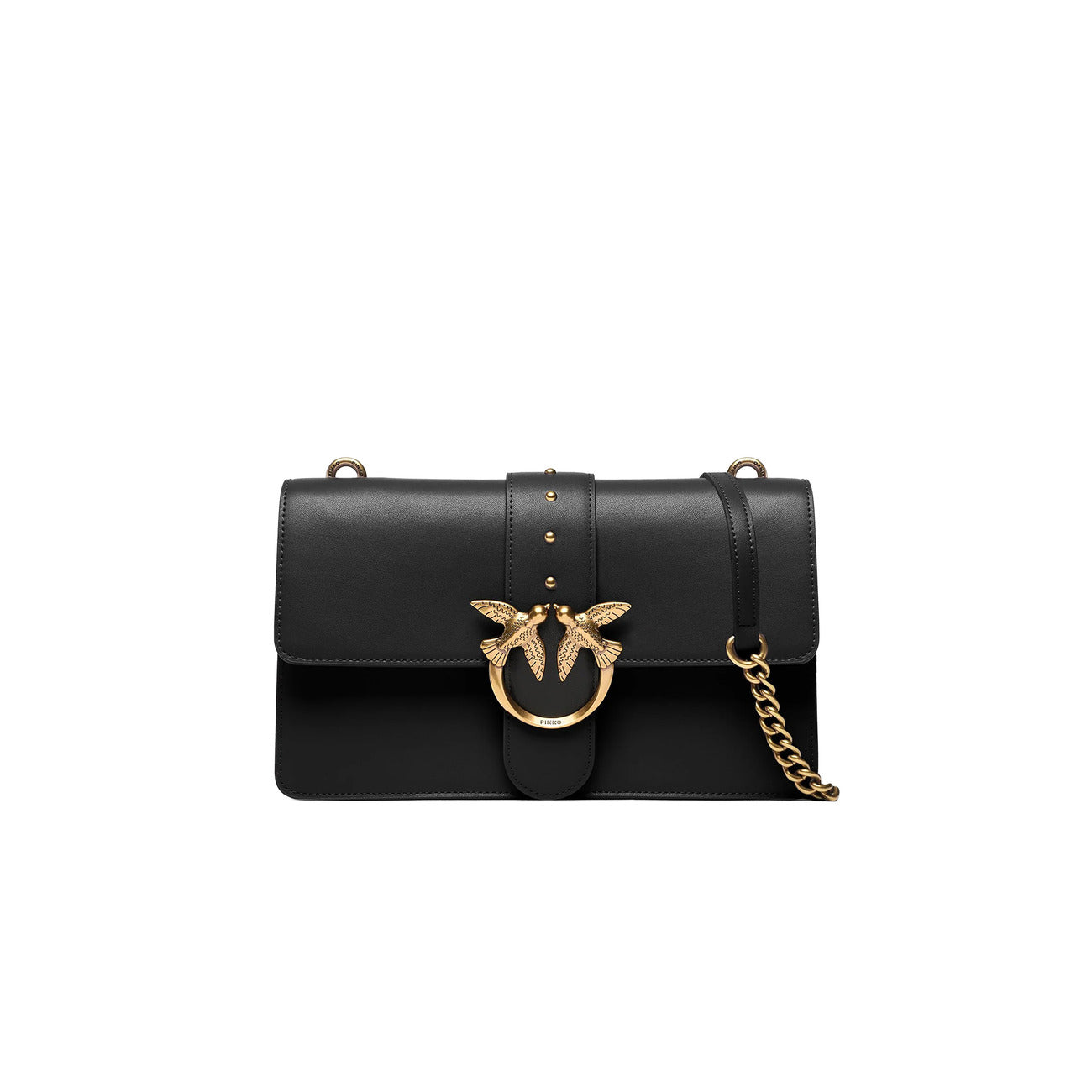 Borsa a Tracolla Donna Pinko Nera e Argento - Stile Italiano Glamour