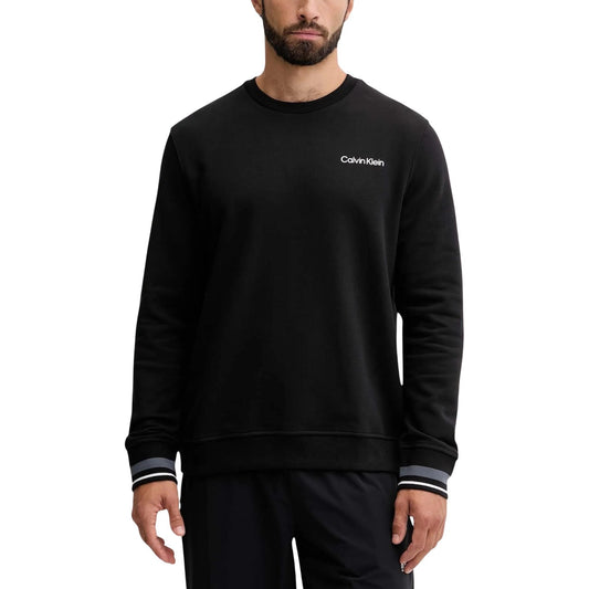 Calvin Klein Sport Felpa Uomo Nero Manica Lunga Scollo Tondo Cotone Poliestere Autunno Inverno LVGMF5W312
