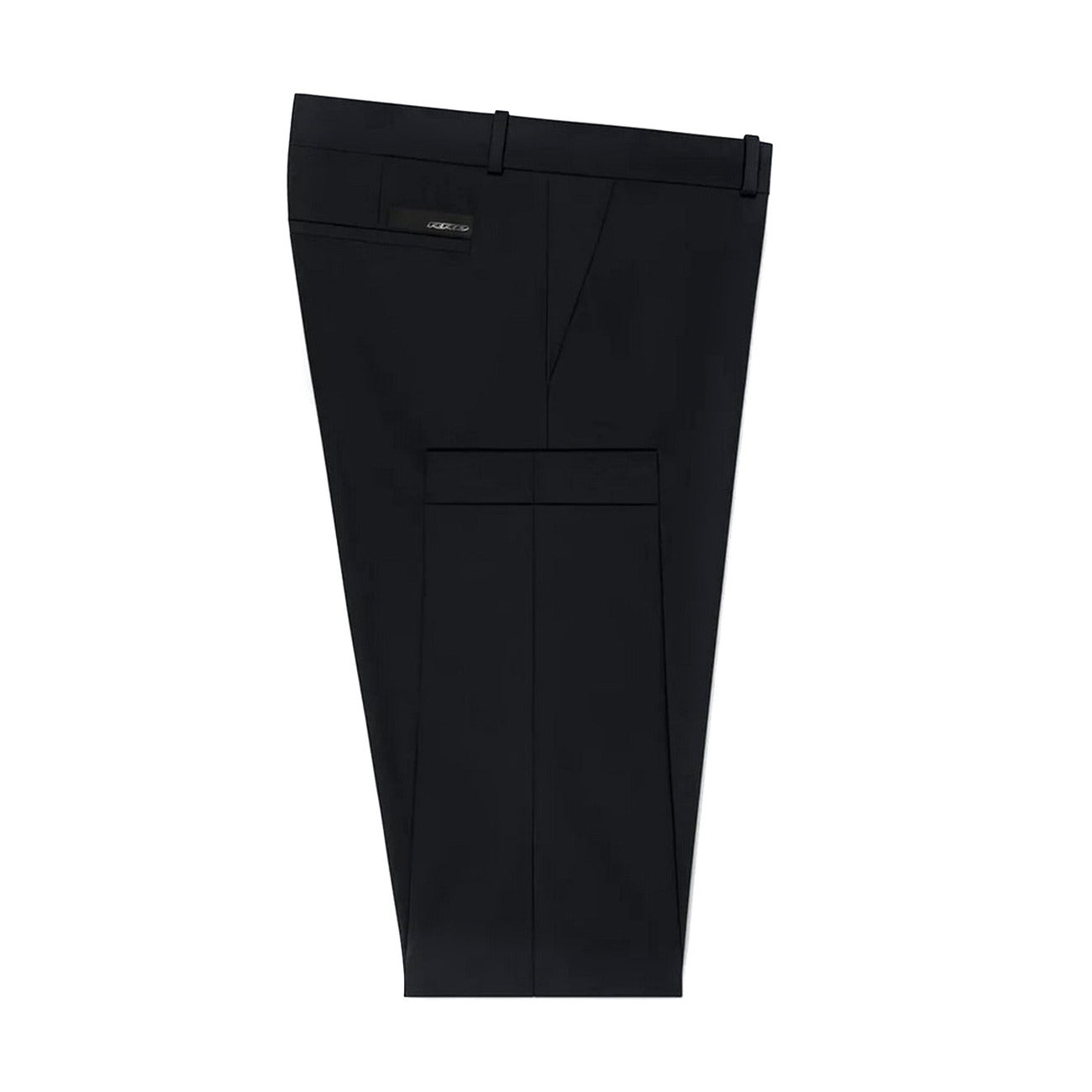 RRD Micro Chino Pant Blu PE25; pantalone slim fit in Surflex elasticizzato, micro stampa all-over, traspirante e senza bisogno di stiro, ideale per look business estivi. Vista piegata 
