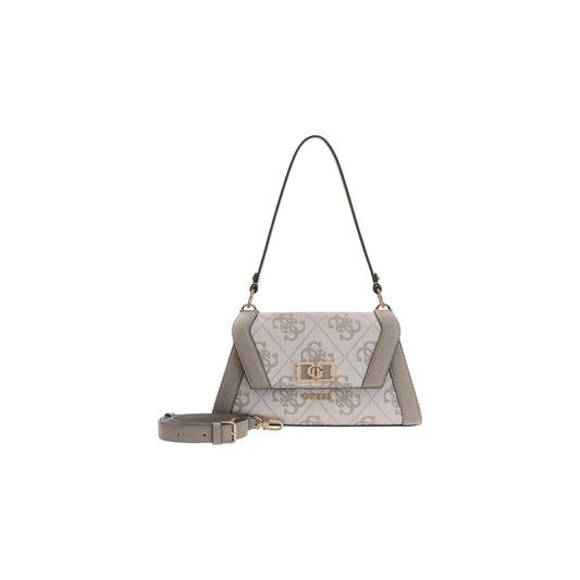 Borsa Guess donna grigia con stampa a mano con tracolla 100% poliuretano 27x15x8 cm - vista frontale