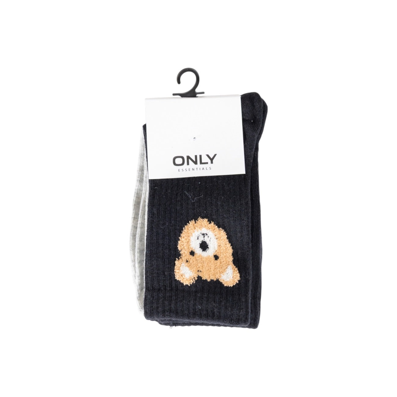 Only Calze Donna Nere con Stampa - Calze Cotone Poliestere Elastan