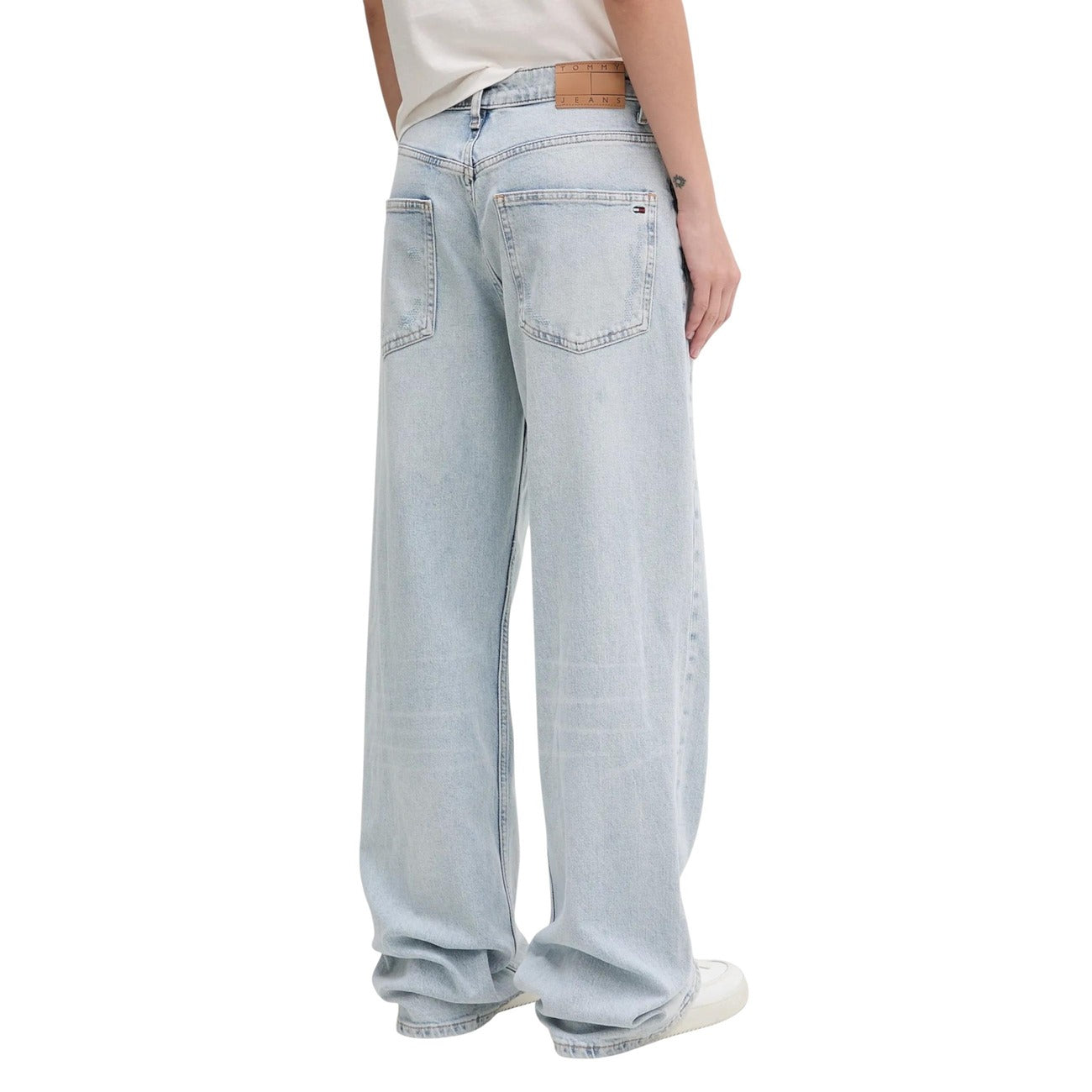Tommy Hilfiger Jeans Jeans Donna Azzurri Effetto Strappato - Jeans Cotone Organico Zip