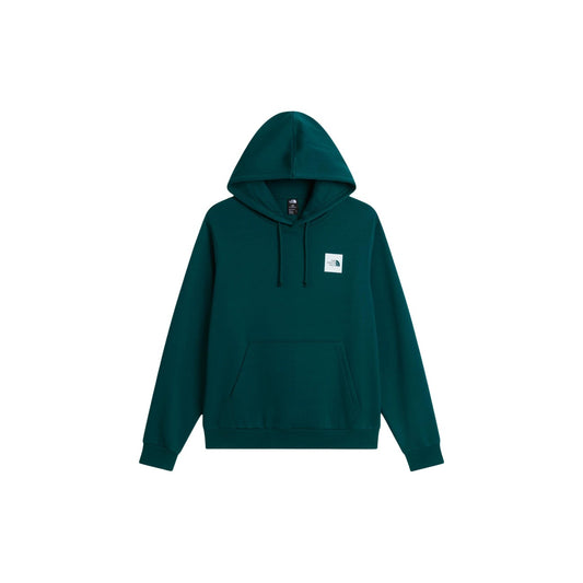 Felpa The North Face M BOX HD REG HD uomo verde NF0A8JAX. Felpa casual in cotone felpato con cappuccio, tasca a marsupio frontale e stampa logo The North Face Box sul petto, abbigliamento uomo mezza stagione.
