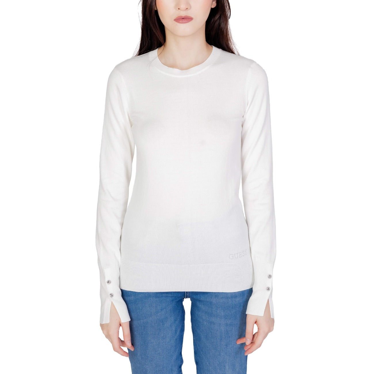 Guess Maglia Donna Nera Maniche Lunghe - Maglia Cotone