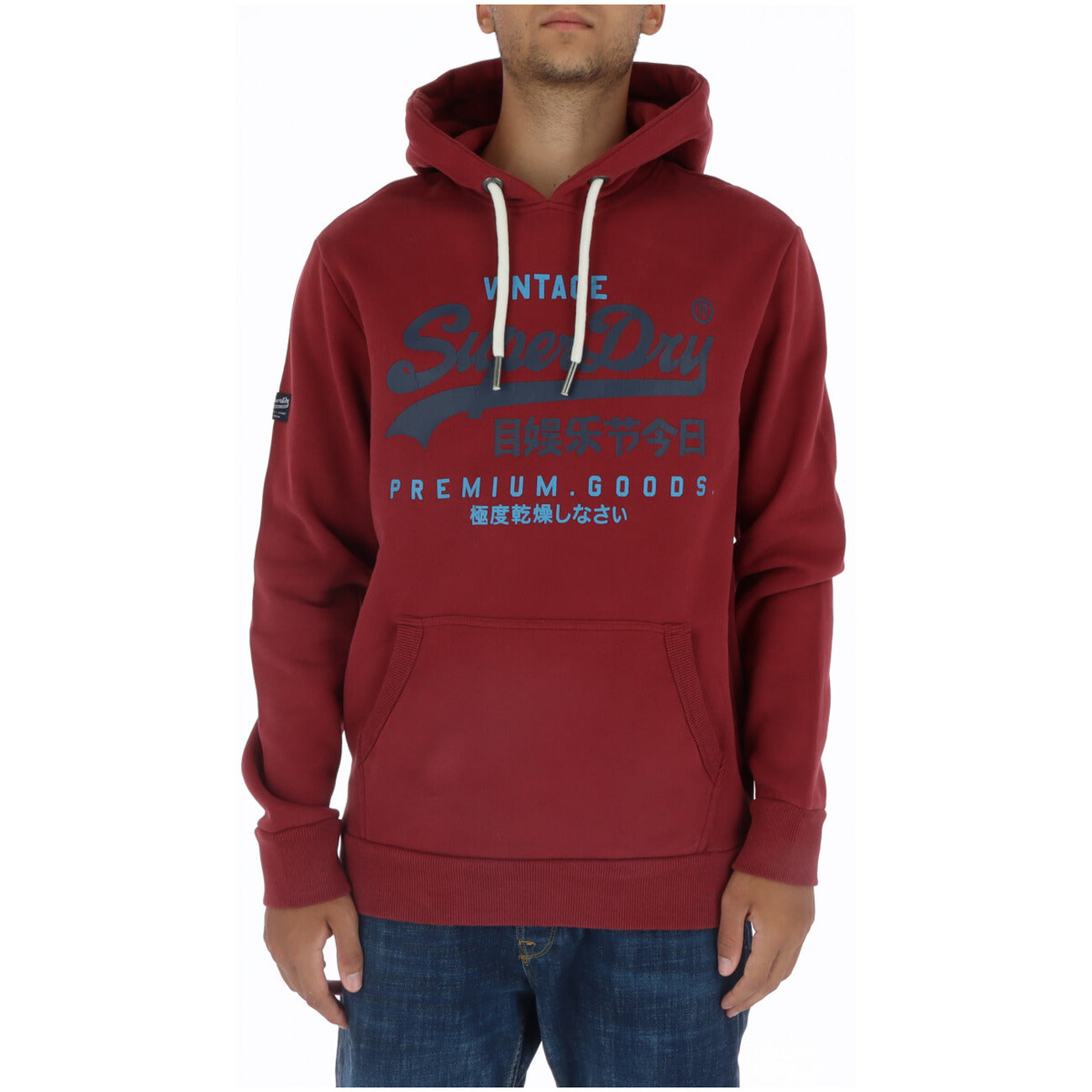 Superdry Felpa Uomo Arancione con Cappuccio Stampa Maniche Lunghe Tasche Anteriori in Cotone 84% Poliestere 16% Autunno/Inverno M2013126A
