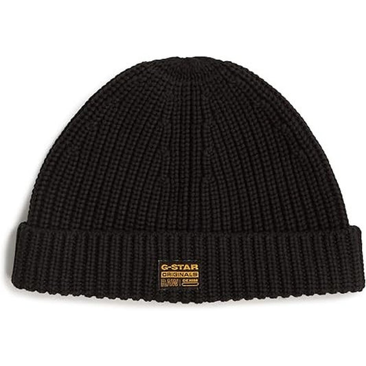 Berretto fisherman uomo G-Star RAW Originals D24321-D167. Cappello corto da marinaio in maglia di viscosa e cotone con risvolto e patch logo G-Star RAW.
