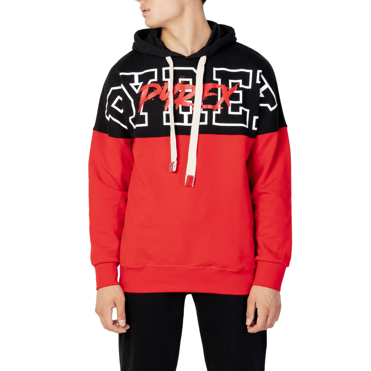 Pyrex Felpa Uomo Bianca con Cappuccio Maniche Lunghe in Cotone 100% Autunno/Inverno 43600