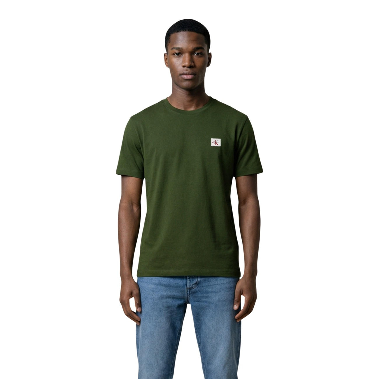 Calvin Klein Jeans T-Shirt Uomo Nera Manica Corta Scollo Tondo 100% Cotone Primavera/Estate LV04RC272G