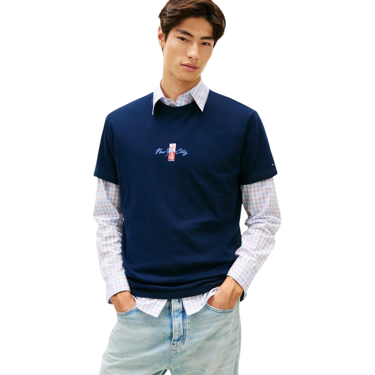 Tommy Hilfiger Jeans T-Shirt con stampa SIGN BLOCK TEE maniche corte Uomo DM0DM22532
