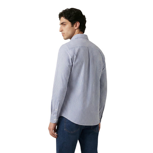 Camicia Only & Sons Opaline, vestibilità relax in 100% cotone a righe; stile intramontabile con maniche lunghe e chiusura a bottoni, perfetta da indossare fuori o dentro i pantaloni. Vista posteriore