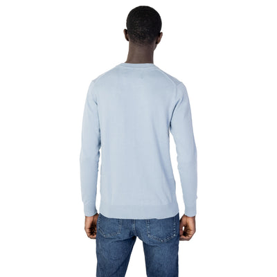 Calvin Klein Jeans Maglia Uomo Azzurro Manica Lunga Cotone Poliestere Elastan Primavera Estate J30J320618
