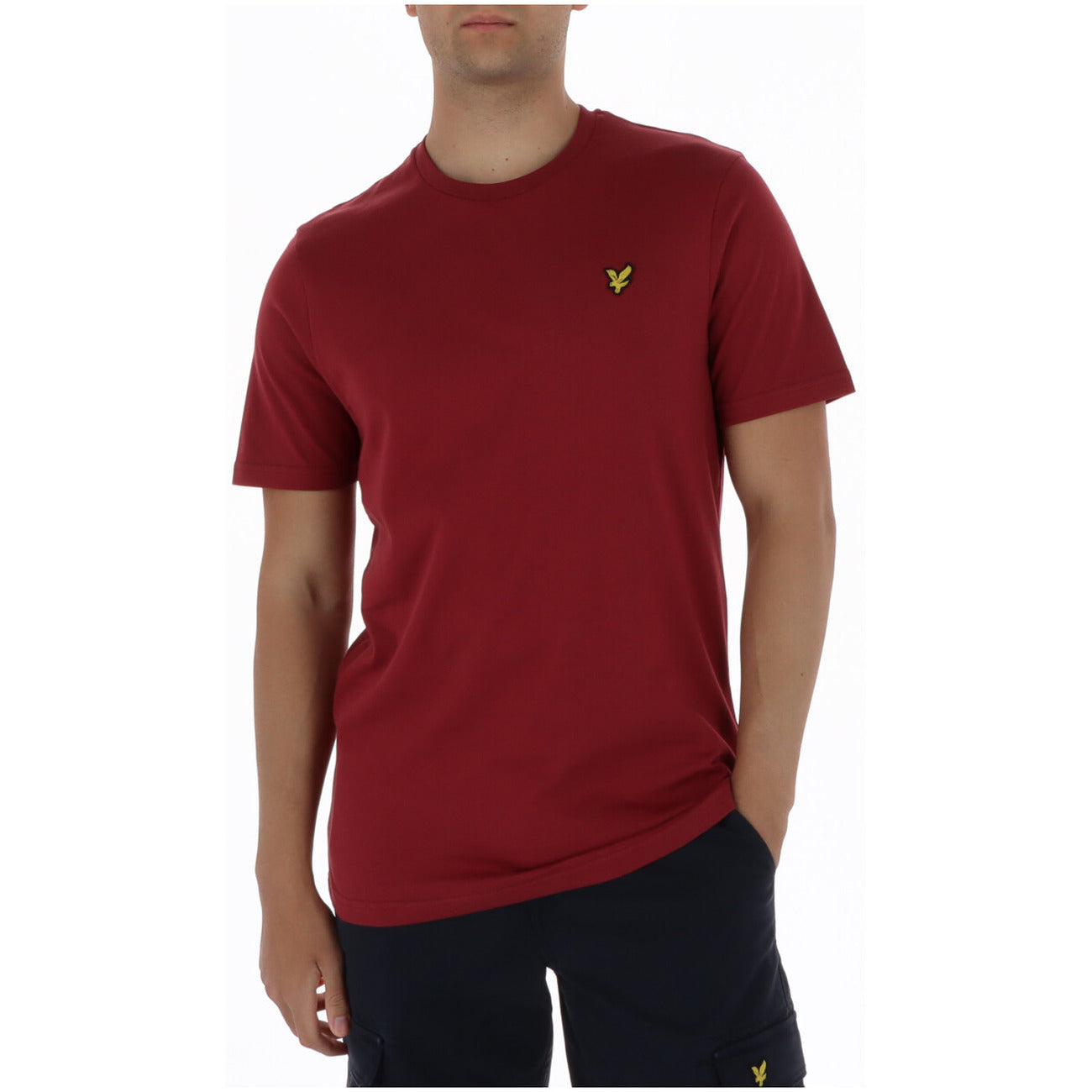 Lyle & Scott T-Shirt Uomo Marrone Manica Corta Scollo Tondo 100% Cotone Autunno/Inverno TS400VOG