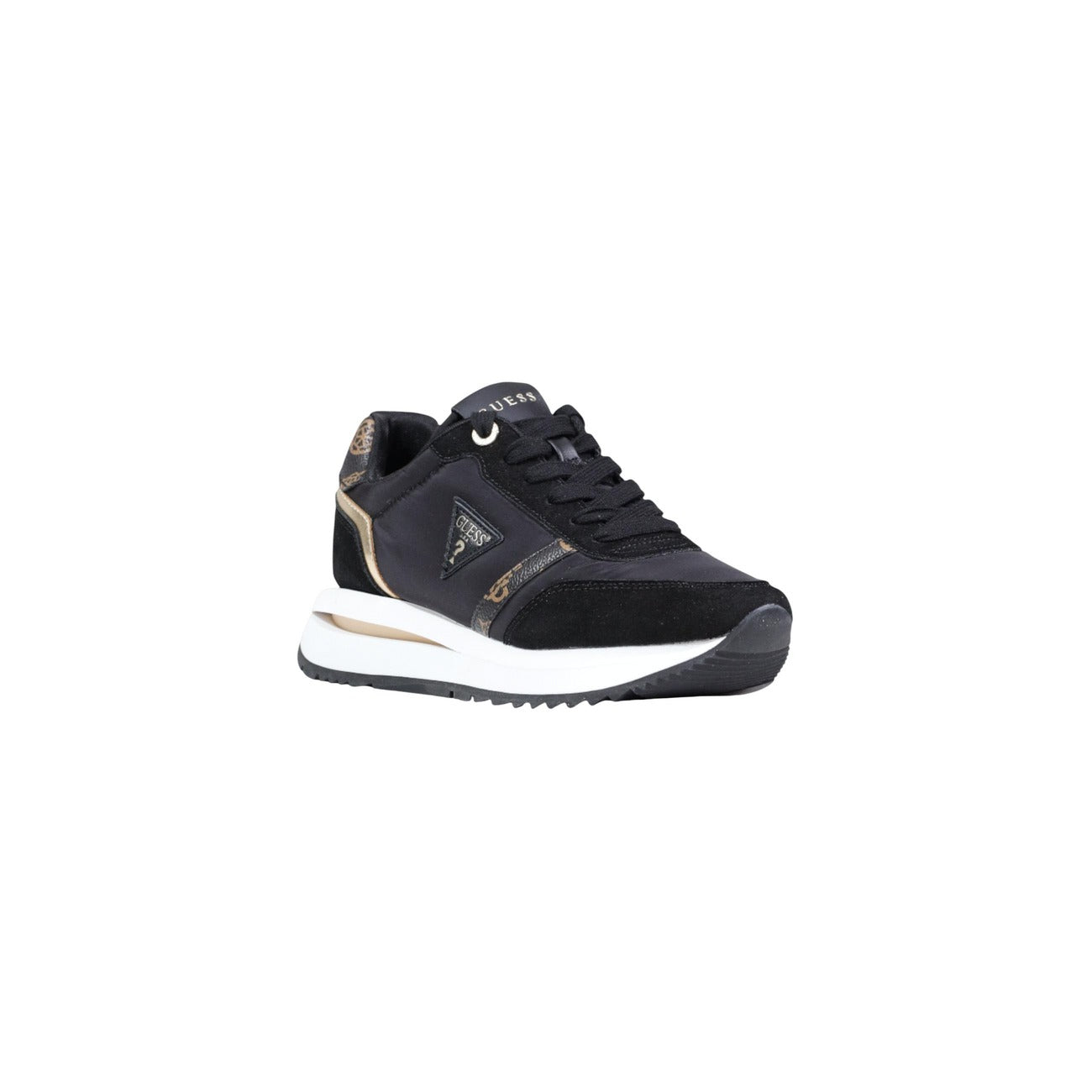 Sneakers Guess donna nere con lacci - vista frontale dettaglio
