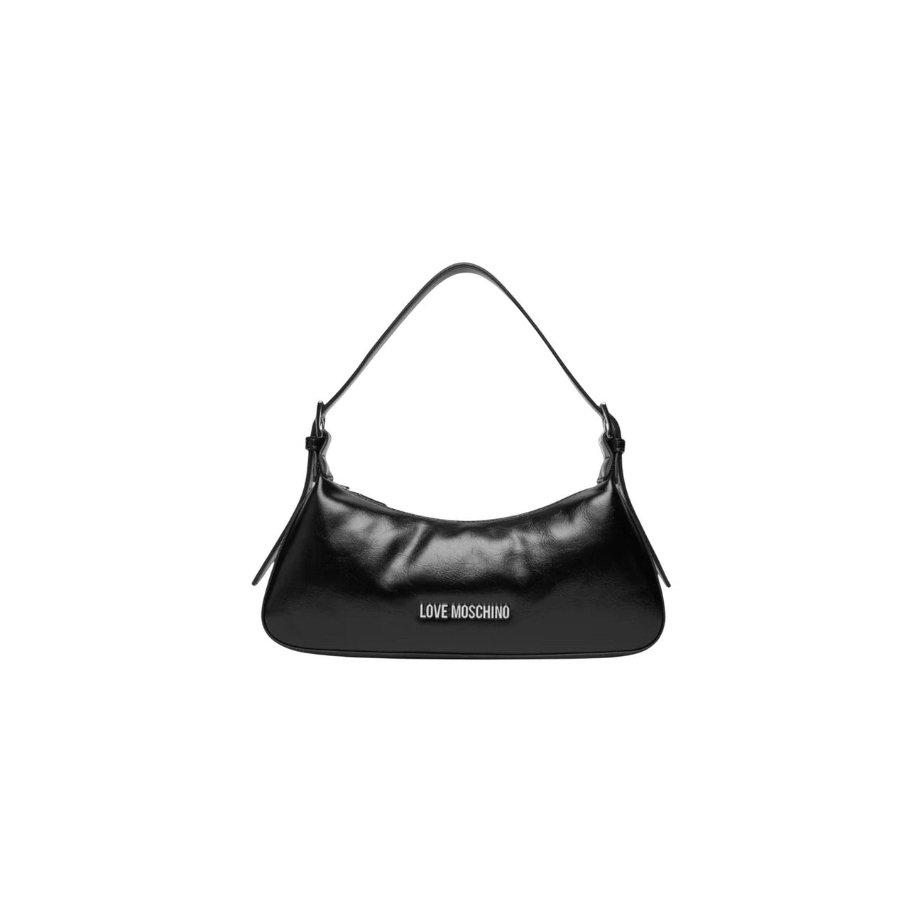Love Moschino Borsa Donna Nera a Mano con Cerniera Tasca Interna - Borsa Poliuretano 29x11x6cm