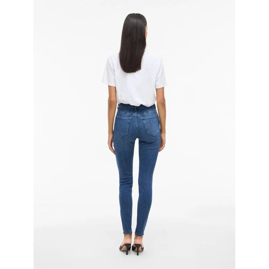 Jeans skinny donna Vila Clothes Medium Blue Denim – Jeans blu medio elasticizzati a vita media Vila 14109258.