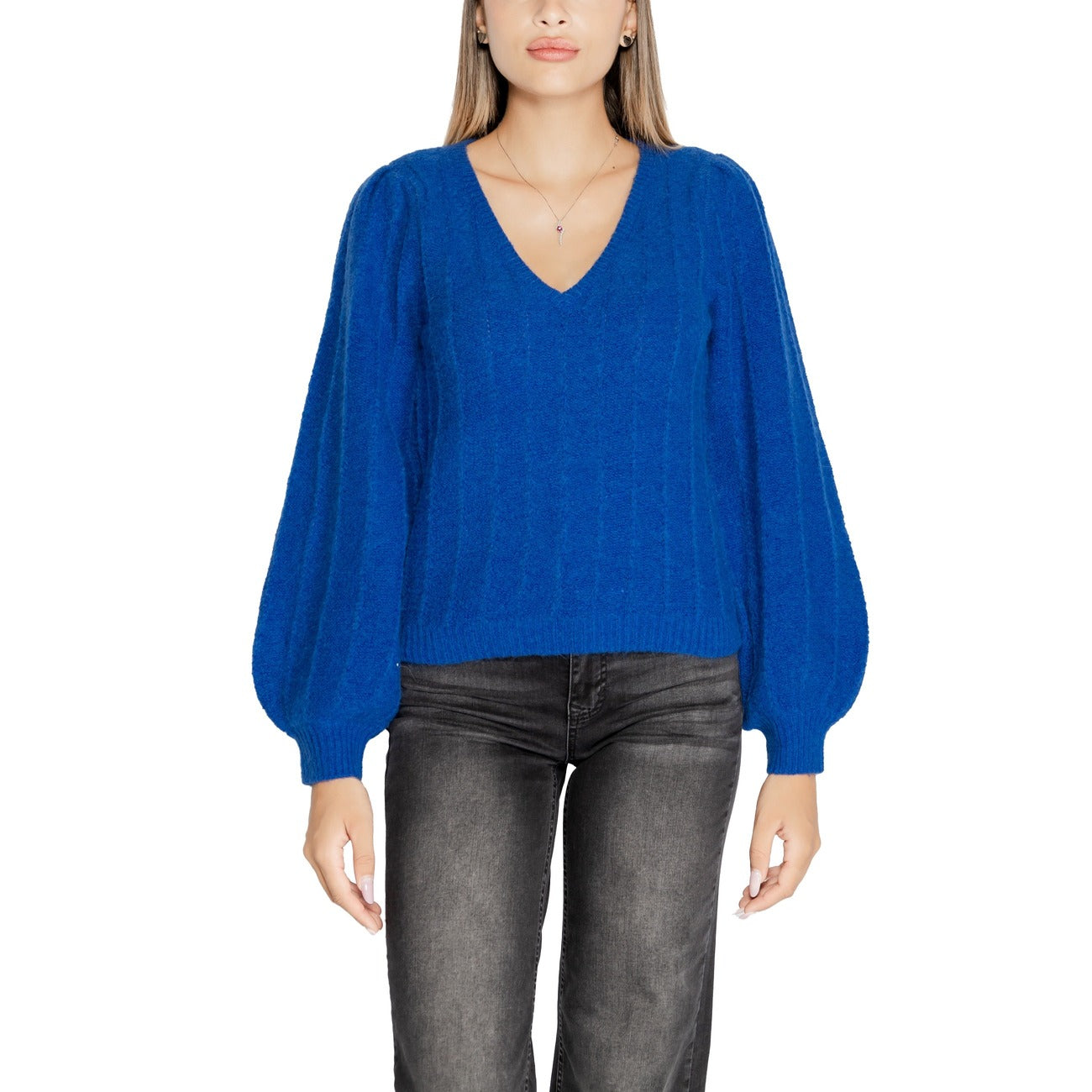 Guess Maglia Donna Rossa in 75% Poliestere 14% Acrilico 5% Lana 3% Alpaca 3% Spandex a Manica Lunga Scollo a V W4BR0N Z3LG0