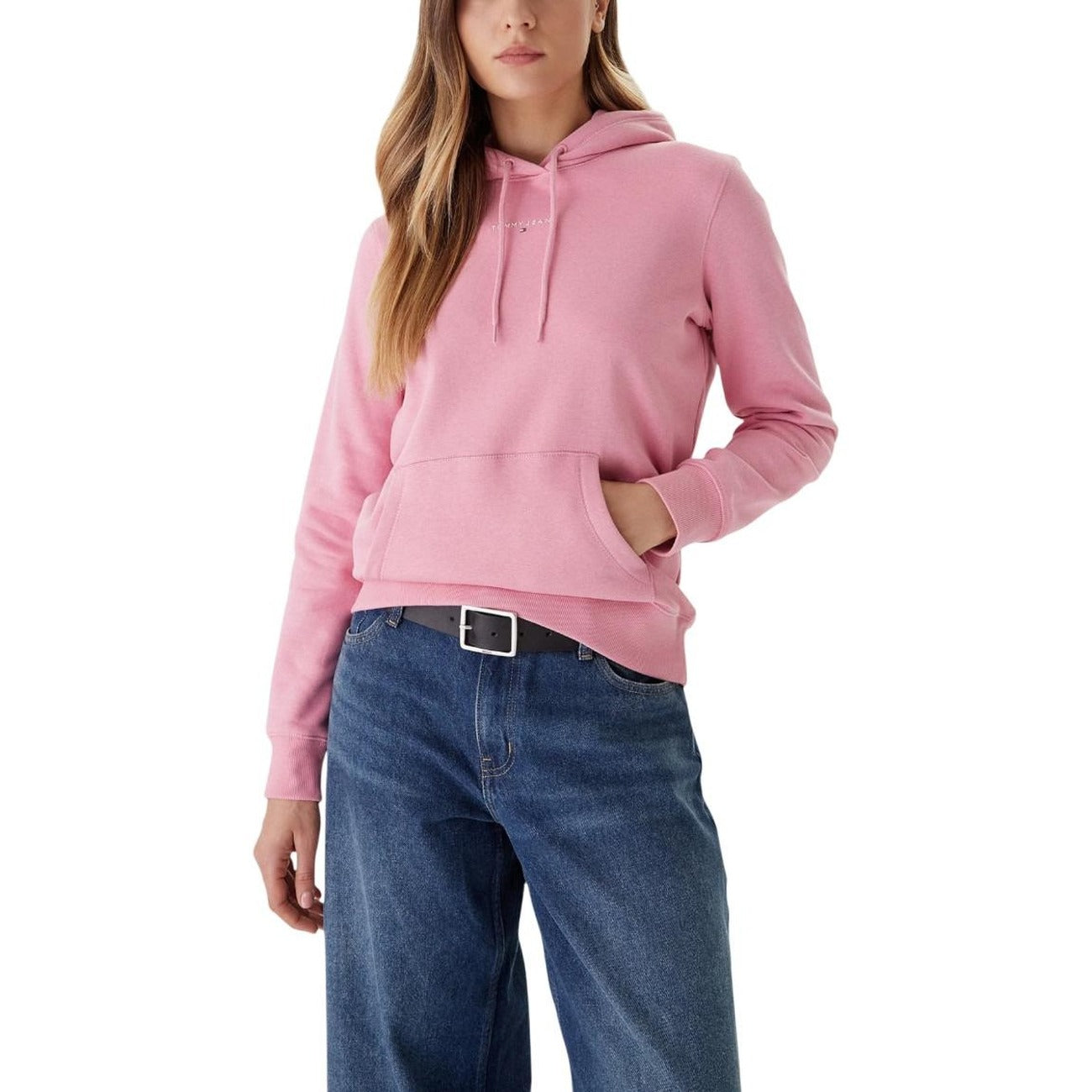 Tommy Hilfiger Jeans Women's Hoodie Pink DW0DW21963 - 80% Organic Cotton