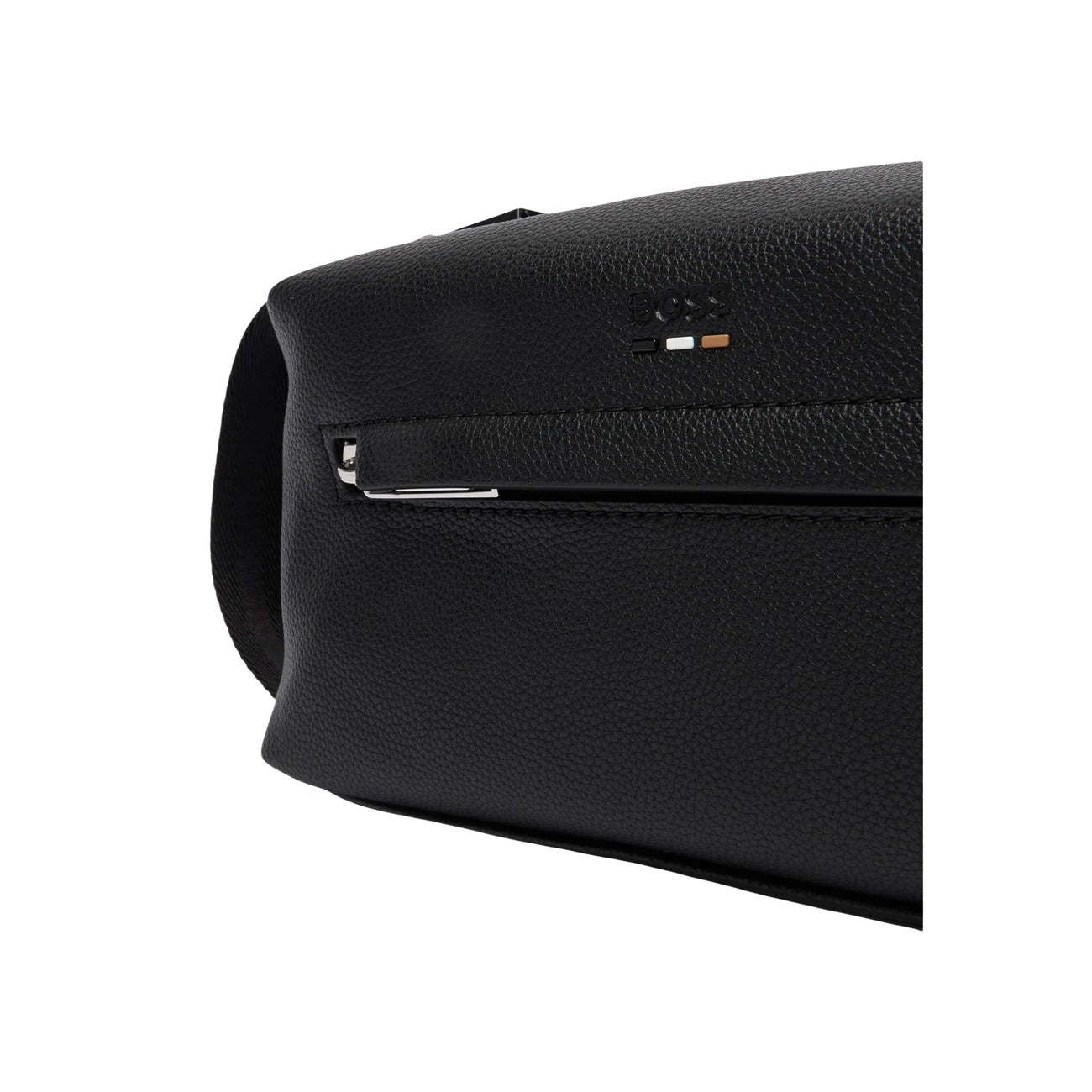 Borsa Boss uomo nera - dettaglio frontale primo piano cerniera