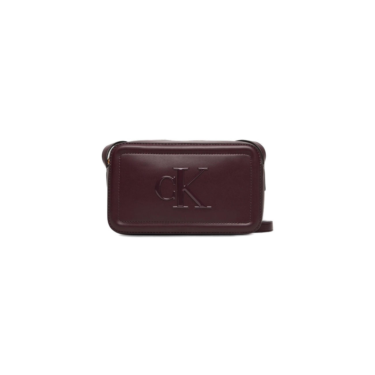 Calvin Klein Women's Bordeaux Shoulder Bag - Zipper Pocket Bag 20x13x5cm
