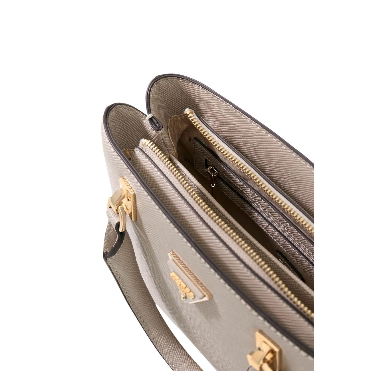 Borsa Guess donna grigia a mano - vista laterale frontale dettaglio interno