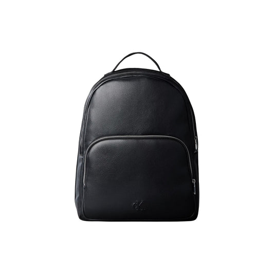Zaino Calvin Klein uomo nero con cerniera 100% poliuretano 33x43x12 cm - vista frontale