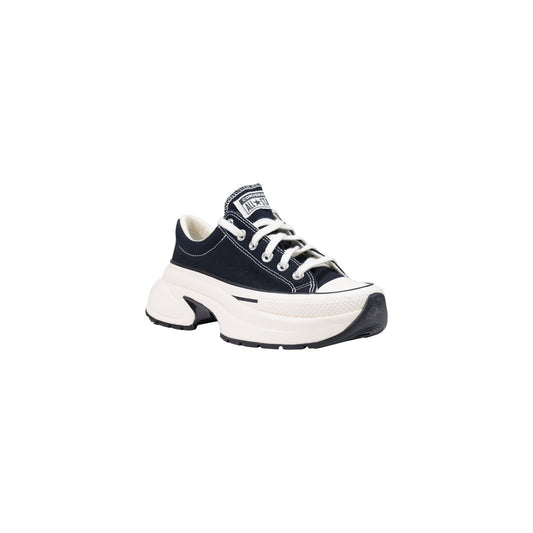Sneakers Converse Run Star Crush OX nere donna A18465C. Scarpe sportive da donna nere e bianche con suola platform chunky 5 cm, tomaia in tessuto, allacciatura stringata e dettagli a contrasto, scarpe casual urban 4 stagioni.