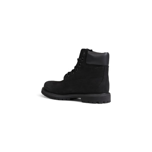 Timberland Stivali Donna Neri con Lacci Suola in Gomma Rivestimento in Pelle Stivaletti in Pelle 80% Tessuto 10% Altre Fibre 10% Autunno/Inverno TB08658A001