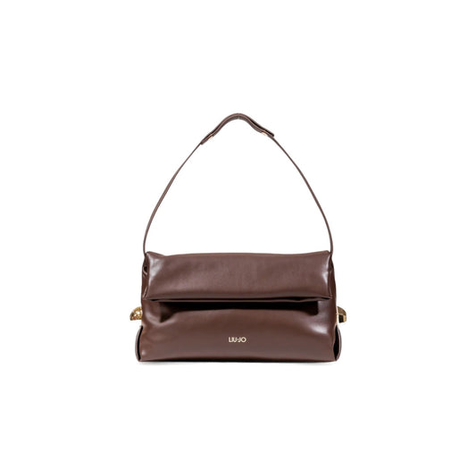 Liu Jo Borsa Donna Marrone Mano Bottoni Automatici Tasche Interne Poliuretano 100% 30x18x11 cm AF5097 E0077