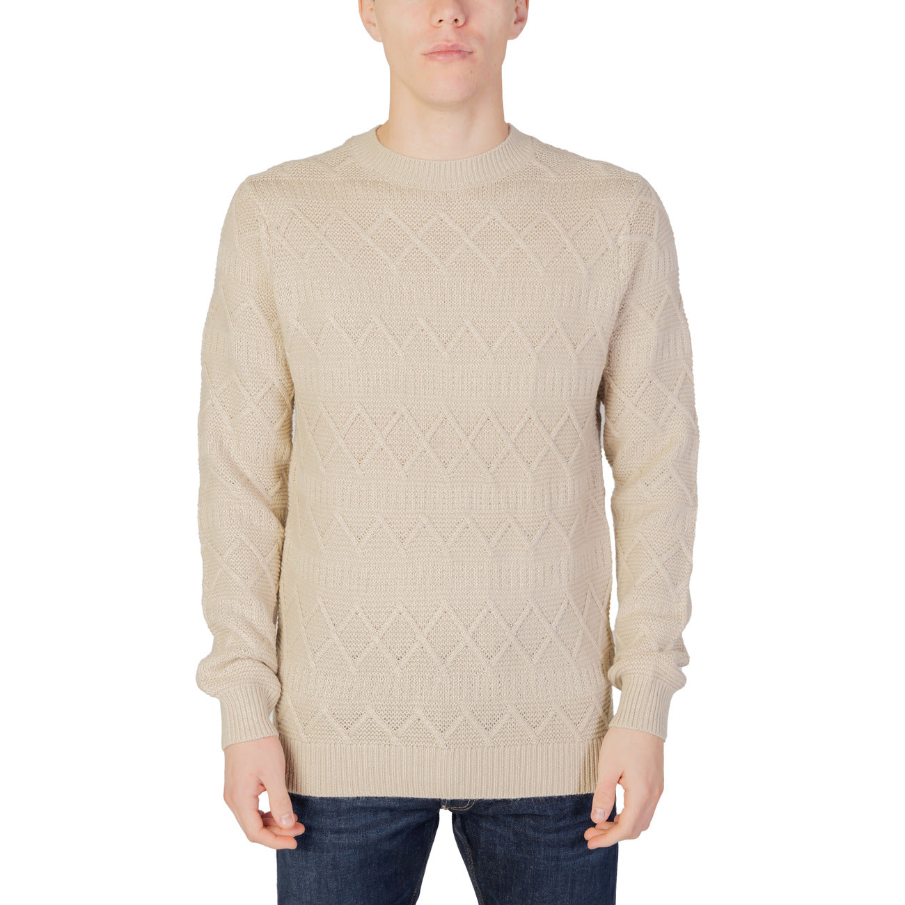Only & Sons Maglia Uomo Beige Manica Lunga Cotone Acrilico Autunno Inverno 22027159
