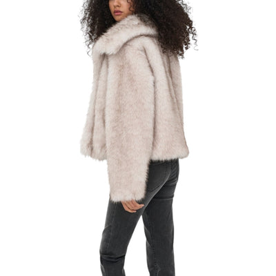 Only Pelliccia Donna Grigia Maniche Lunghe - Giacca Poliestere Autunno Inverno