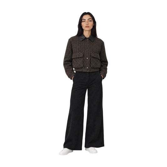 Giacca bomber lana donna ONLY – Giubbotto corto stile baseball con bottoni 15382397.