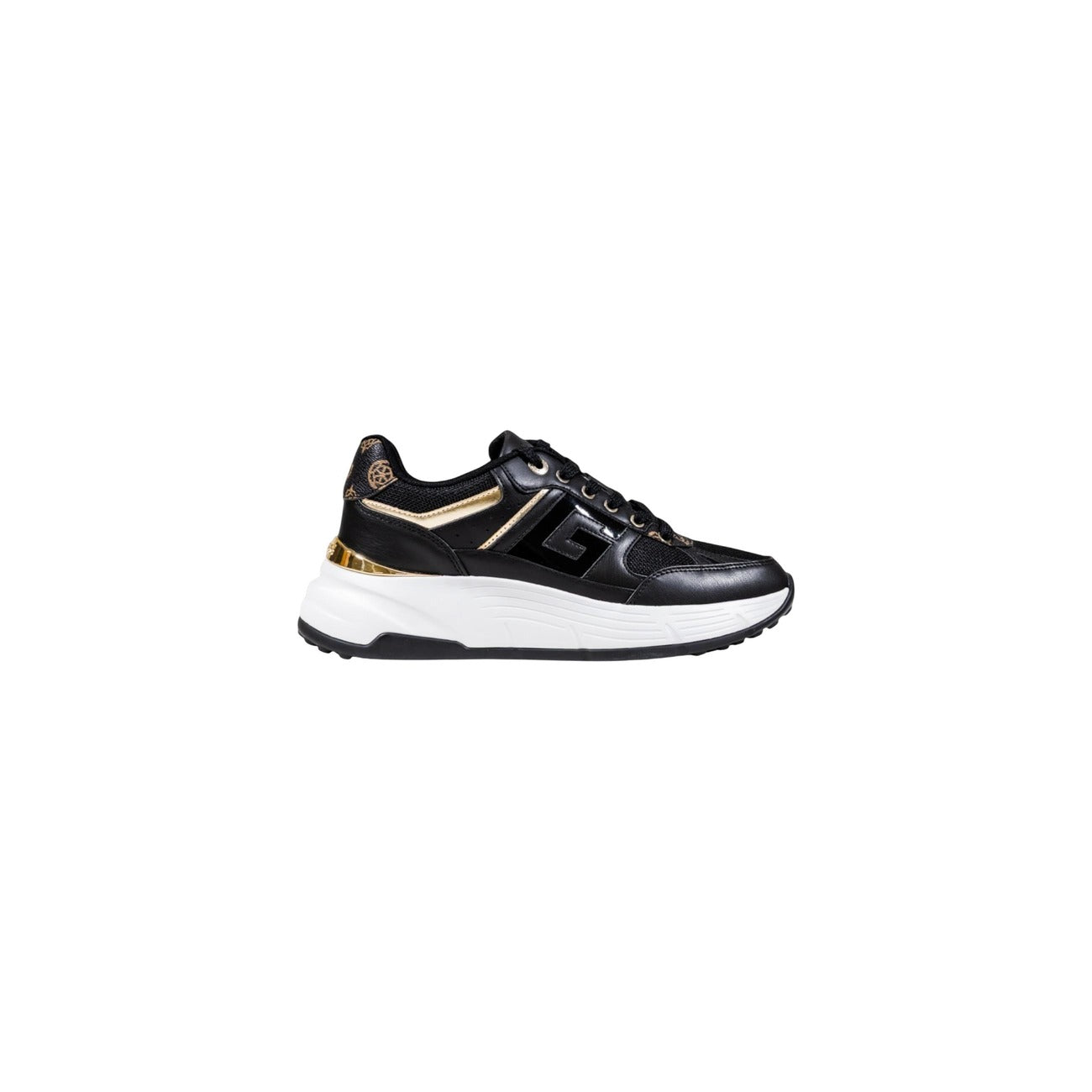 Guess Sneakers Donna Bianche in Poliuretano 65% e Poliestere 35% con Plateau e Lacci Autunno/Inverno FLTFON FAB12